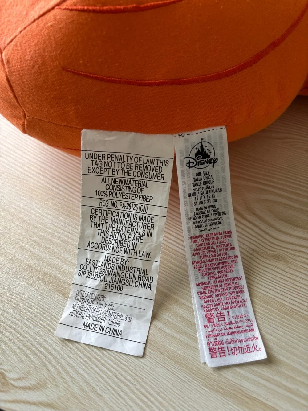 Disney Parks Halloween 2022 Mickey Pumpkin Pillow Jack-O-Lantern Orange Plush